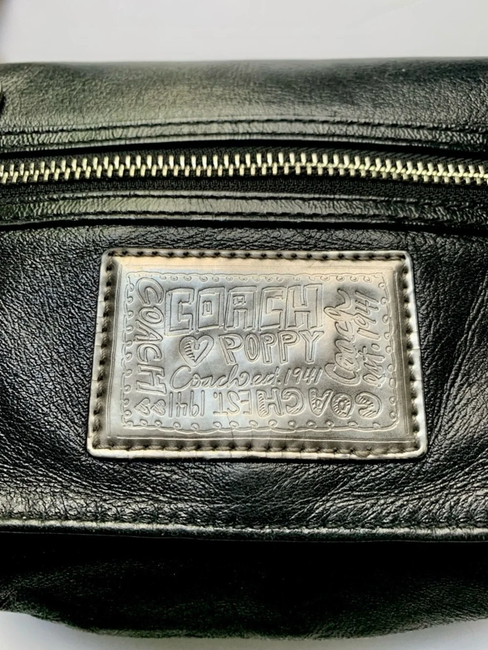 Coach Poppy Leather Purse Small Graffiti Embossed Animal Print - Picture 3 of 14